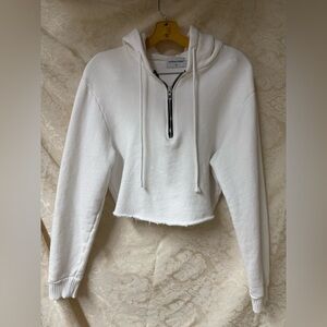 Cotton Citizen Brooklyn Crop Hoodie in White